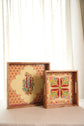 A Gulnaar Combo Of 2 Serving Tray - Peach