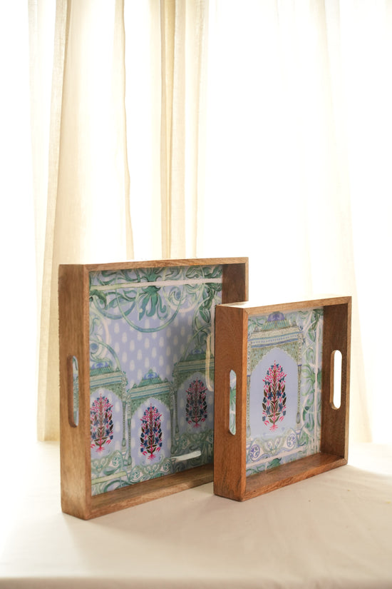 Shahi Aangan Combo Of 2 Serving Jars - Powder Blue
