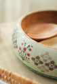 Rajwada Wooden Snack Bowl : Mint Green