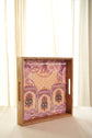 Shahi Aangan Combo Set Of 2 Serving Trays - Peach