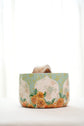 Floral Window Bowl Jar - Mint