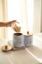 Shahi Aangan Set Of 2 Jars - Powder Blue