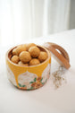 Floral Window Bowl Jar - Golden