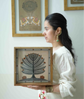 A Tree Of Hope Diwali Tray - Ivory Mustard