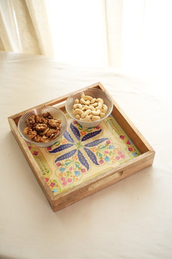 Gulnaar Diwali Serving Tray - Pista Green