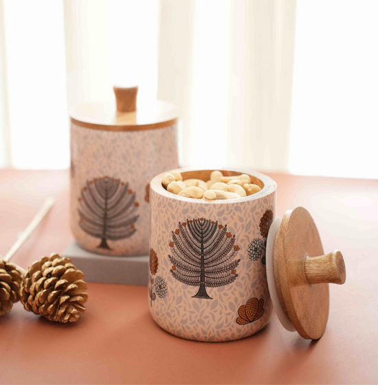 A Tree Of Hope Air Tight Jar - Ivory Mustard