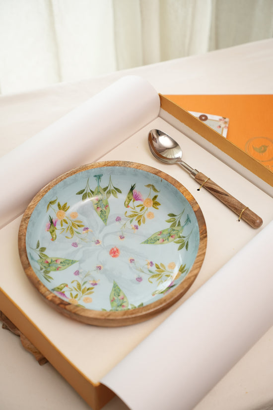 Rang Barse Bowl Plate - Aqua Blue