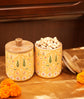 Rajwada Set Of 2 Air Tight Jars - Yellow