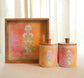 A Nakkashi Combo Of Tray & 2 Jars