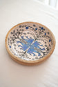 Tribal Peacock Bowl Plate With Spoon - Blue
