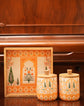 A Rajwada Combo Of Serving Tray & Air Tight Jars - Orange