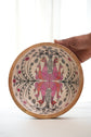 Tribal Peacock Bowl Plate With Spoon - Pink