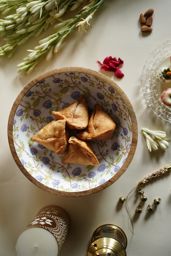 Mor Baagh Wooden Serving Bowls - Lilac