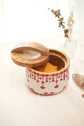 Mandala Bowl Jar : Orange Maroon