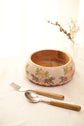 Shahi Mahal Peach Purple Wooden Bowl