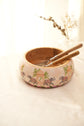 Shahi Mahal Peach Purple Wooden Bowl