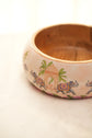 Shahi Mahal Peach Purple Wooden Bowl