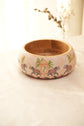 Shahi Mahal Peach Purple Wooden Bowl