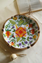 Phool Rangoli Round Platter - Yellow