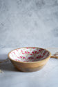 Rangeen Rangoli Wooden Serving Bowls - Pink