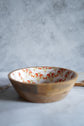 Rangeen Rangoli Wooden Serving Bowls - Orange