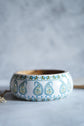 Paisley Wooden Bowls - Blue