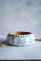 Paisley Wooden Bowls - Blue