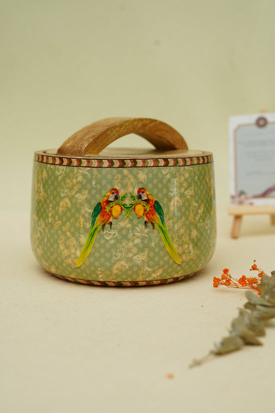 Mango Parrot Bowl jar : Sea Green