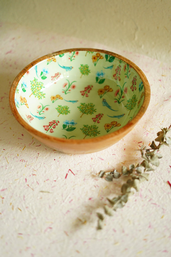 Mango Bloom Serving Bowl : Green