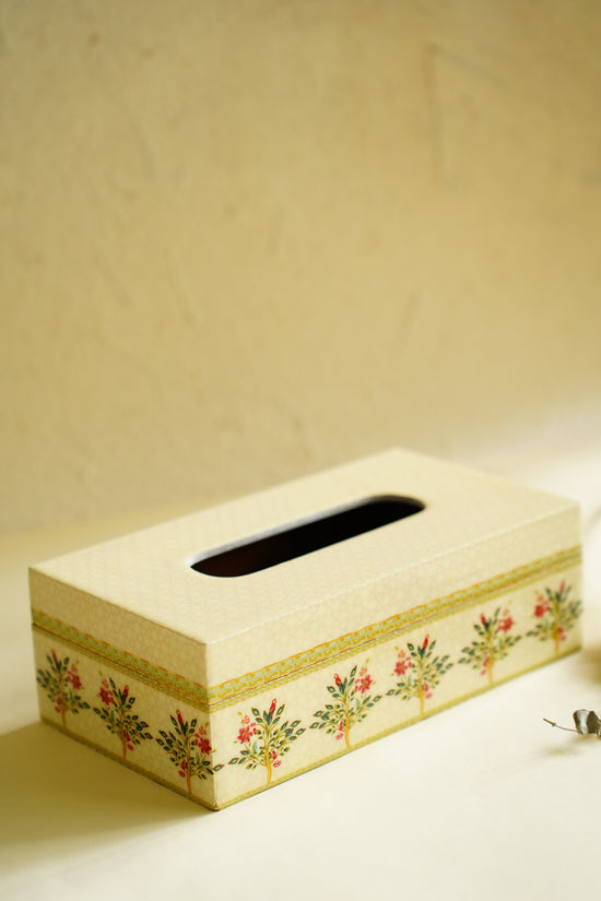 Garden of Flower Tissue Box : Light Green