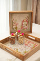 Combo Set of 2 Trays : Lotus Garden Grey Green