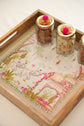 Combo Set of 2 Trays : Lotus Garden Grey Green