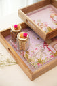 Combo Set of 2 Trays : Lotus Garden Pink