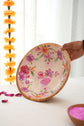 Garden of Flowers Wooden Serving Bowl : Peach