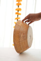 Garden of Flowers Wooden Serving Bowl : Peach