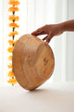Garden of Flowers Wooden Serving Bowl : Peach