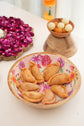Garden of Flowers Wooden Serving Bowl : Peach
