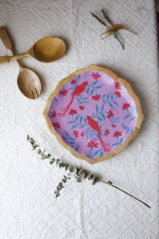 Anar ki Kali Small Platters Plate - Pink Jaal