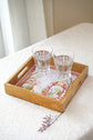 Lotus Garden Grey Red Serving Tray