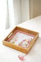 Lotus Garden Grey Red Serving Tray