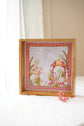 Lotus Garden Grey Red Serving Tray