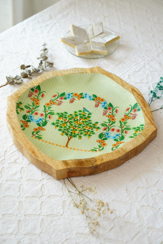 Mango Bloom  Platter : Green