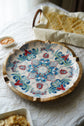 Boho Collection Round Platter - Bright Blue