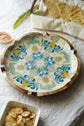 Boho Collection Round Platter - Yellow Blue