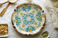 Boho Collection Round Platter - Yellow Blue