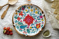 Phool Rangoli Round Platter - Red