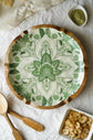 Rangeen Rangoli Round Platter - Green