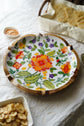 Phool Rangoli Round Platter - Yellow