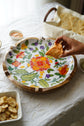 Phool Rangoli Round Platter - Yellow