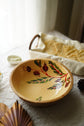 Cashew Wooden Serving Bowls - Yellow